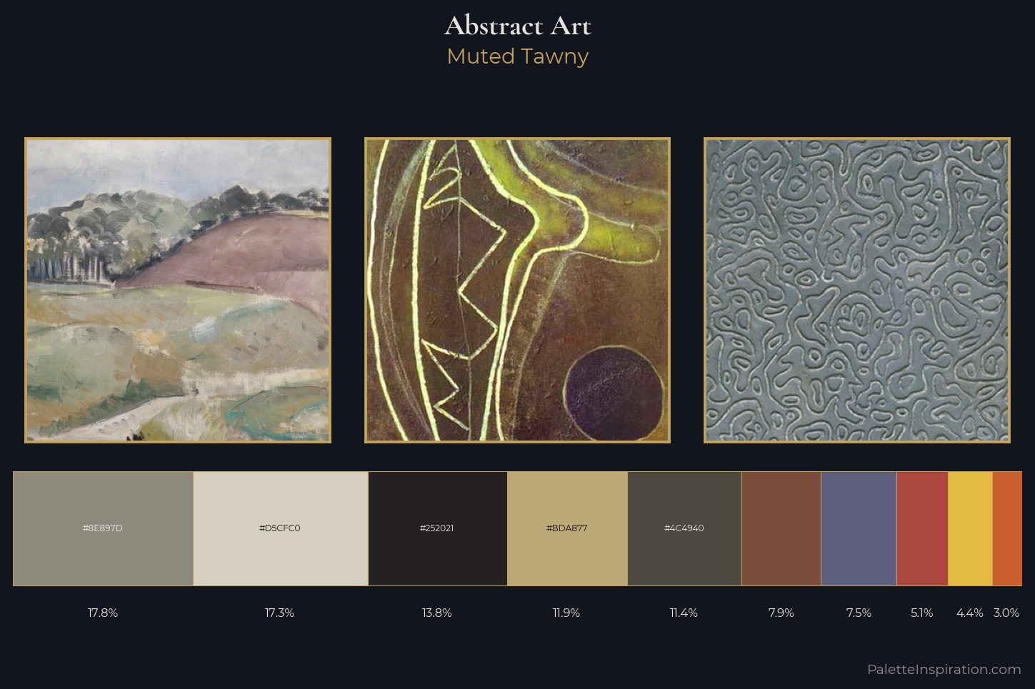 Abstract Art Master Palette — Muted Tawny