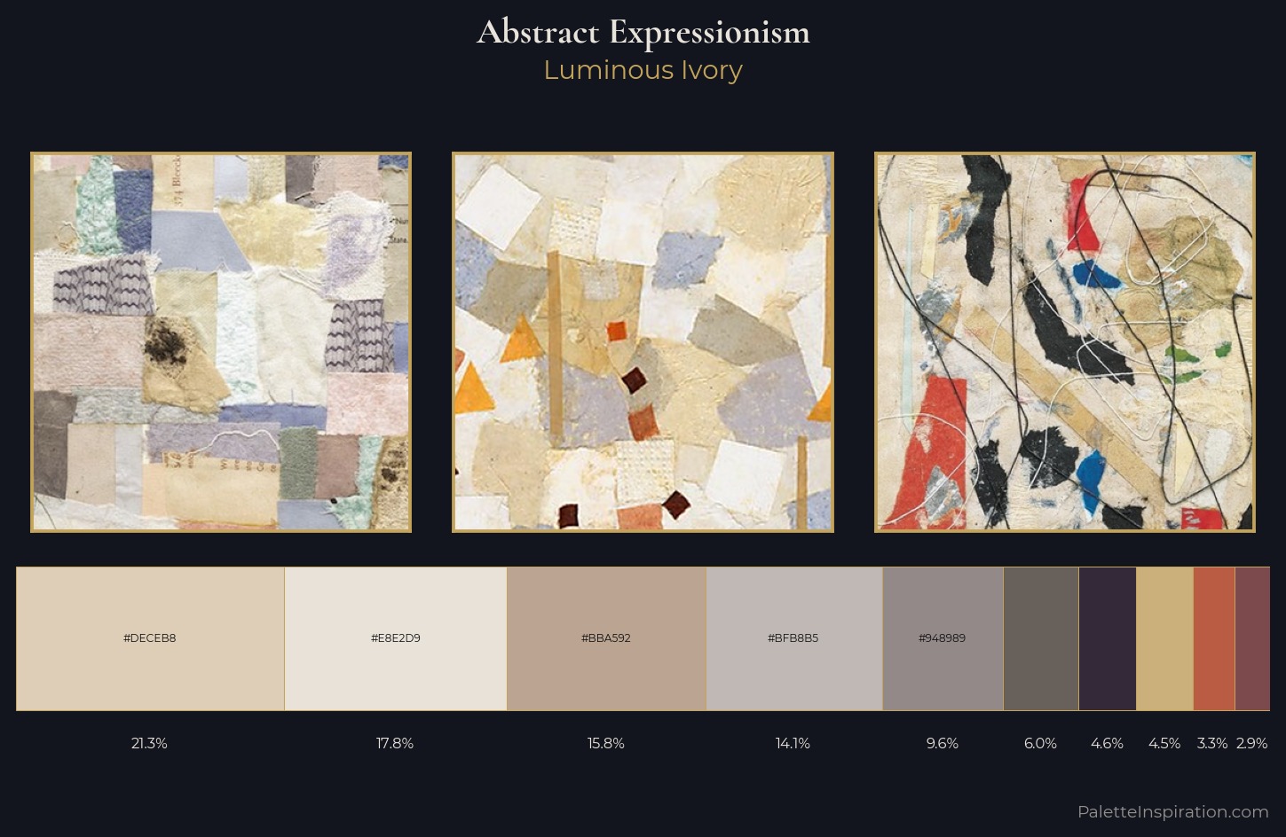 Abstract Expressionism Palette 2 — Luminous Ivory
