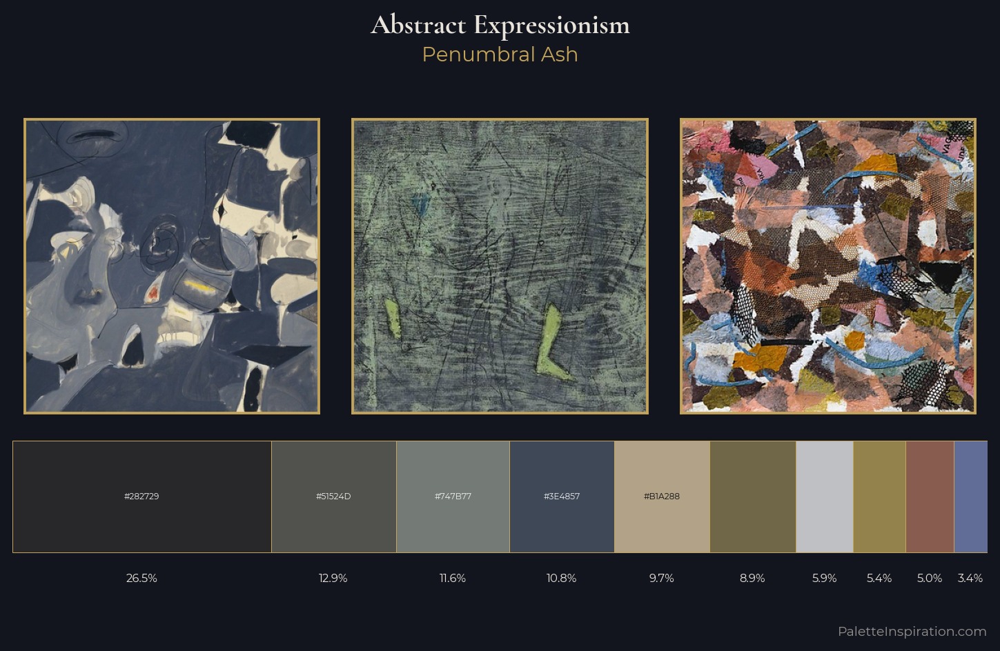 Abstract Expressionism Palette 9 — Penumbral Ash