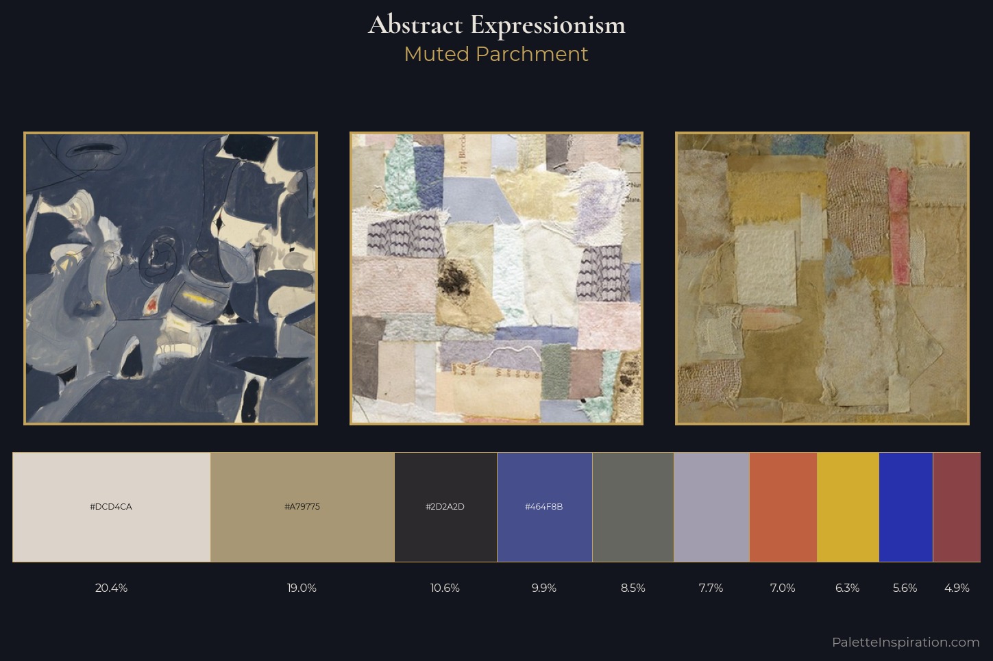 Abstract Expressionism Master Palette — Muted Parchment