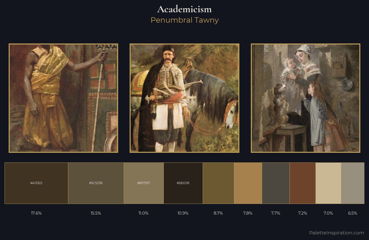 Academicism Palette 26 — Penumbral Tawny