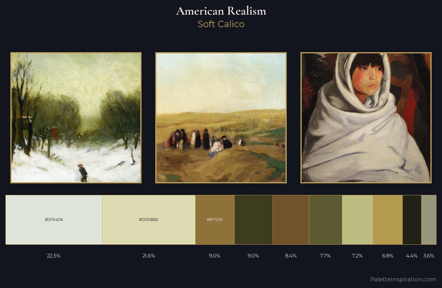 American Realism Palette 7 — Soft Calico