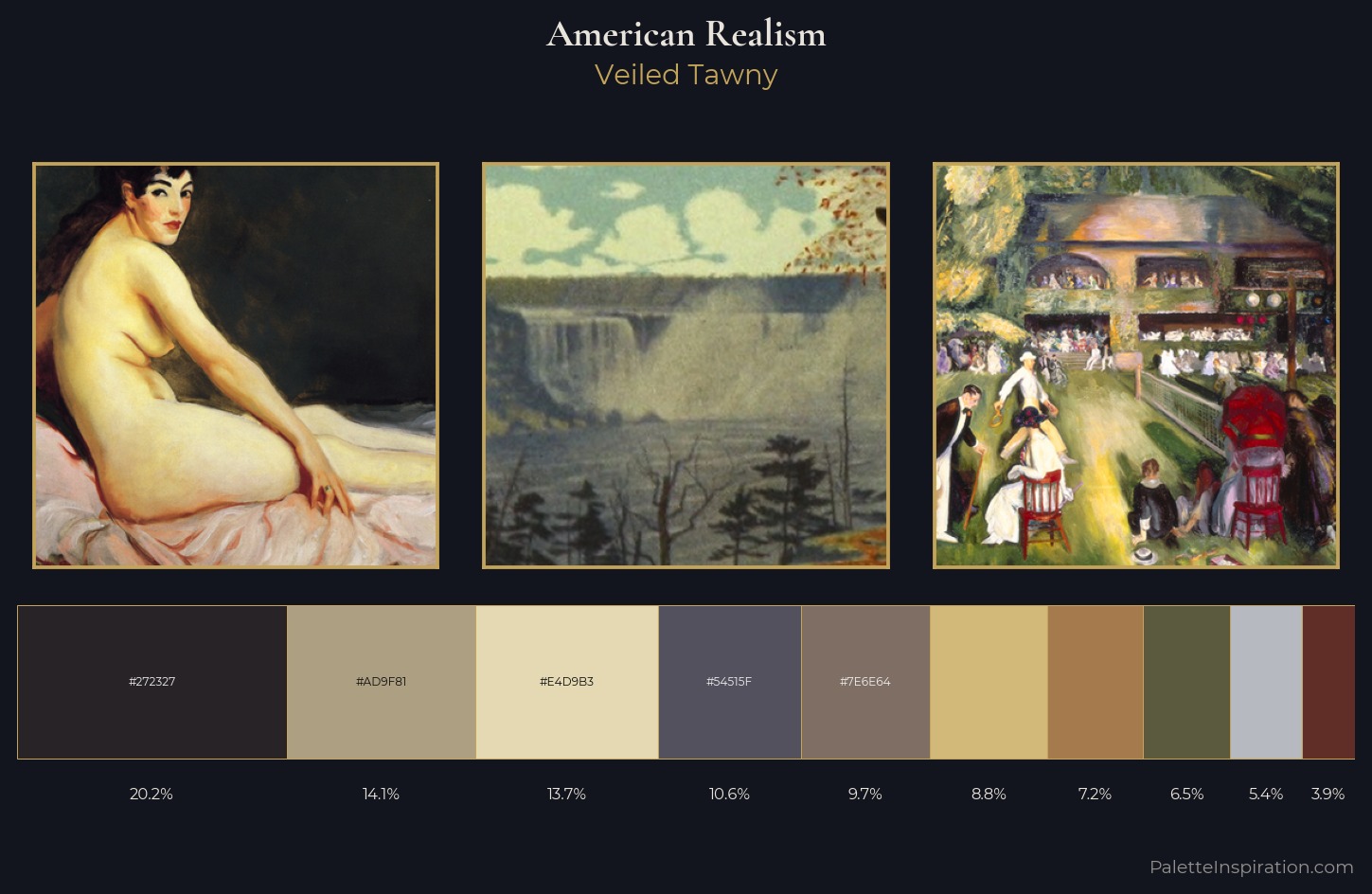 American Realism Palette 8 — Veiled Tawny