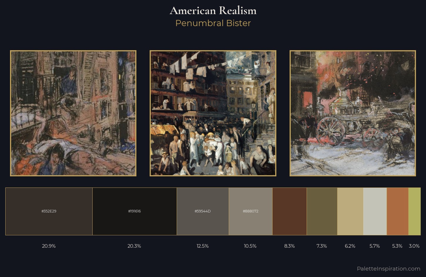 American Realism Palette 11 — Penumbral Bister