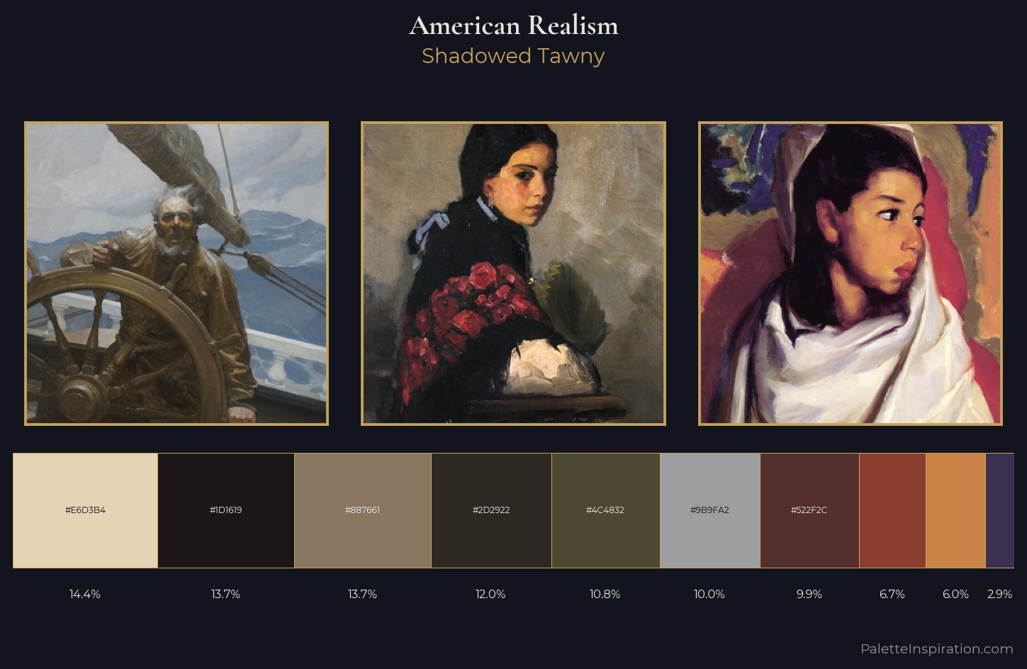 American Realism Palette 17 — Shadowed Tawny