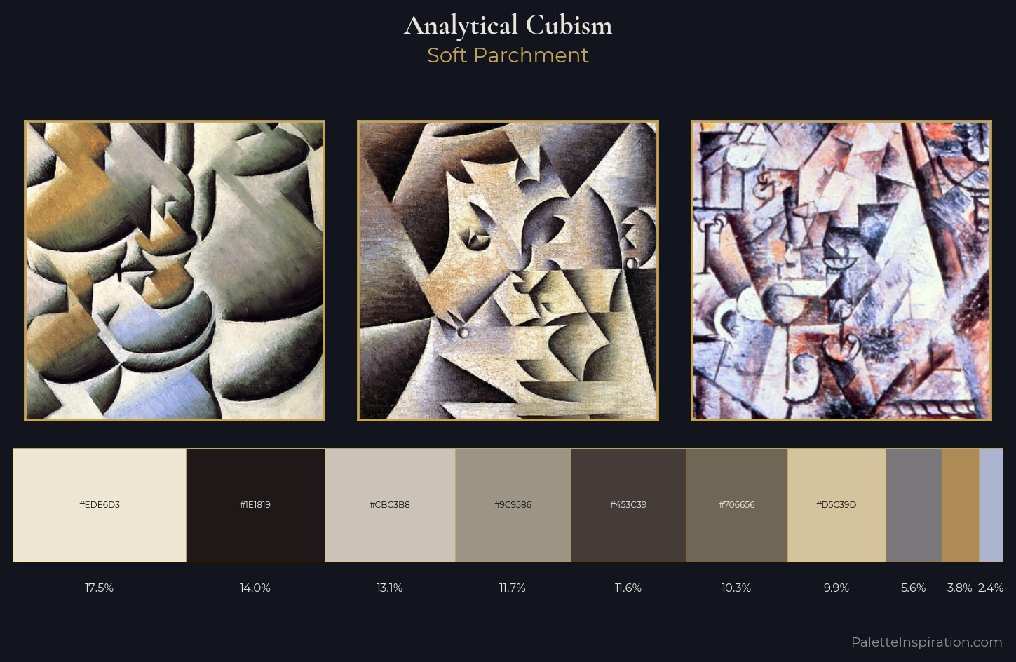 Analytical Cubism Palette 2 — Soft Parchment