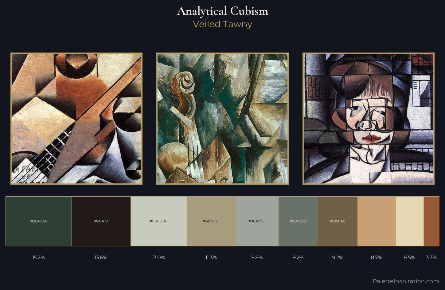 Analytical Cubism Palette 3 — Veiled Tawny