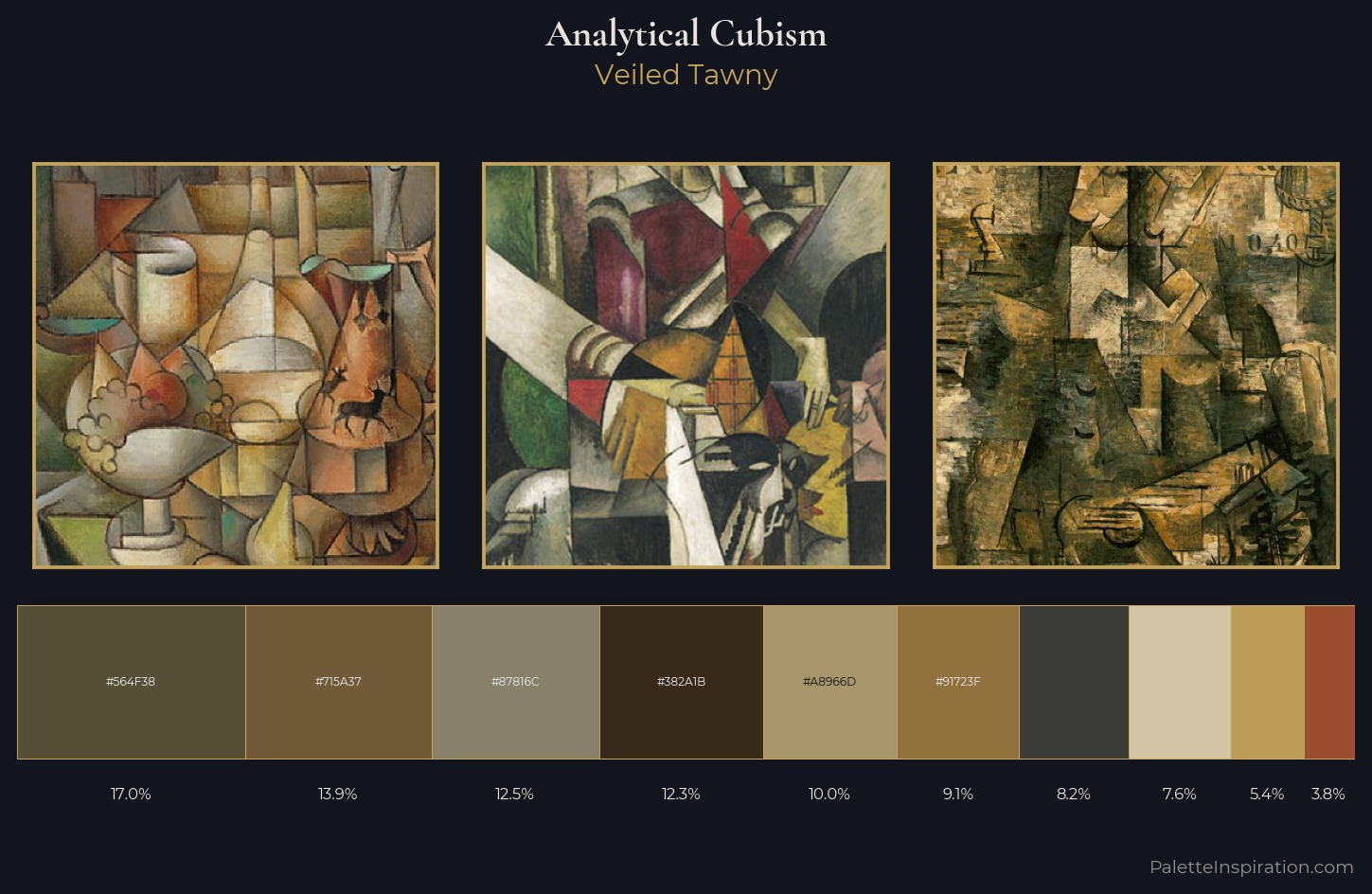 Analytical Cubism Palette 7 — Veiled Tawny
