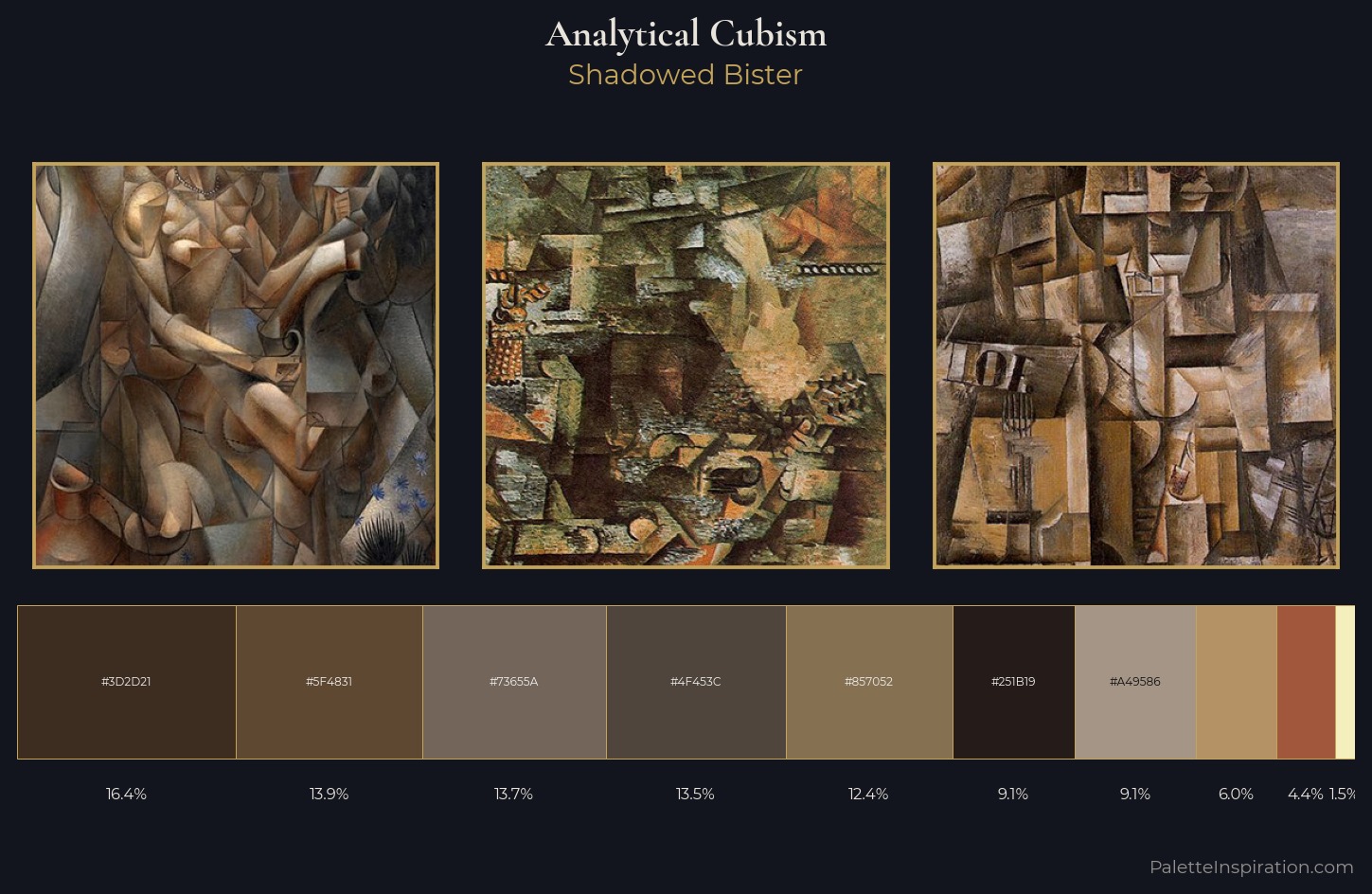 Analytical Cubism Palette 8 — Shadowed Bister