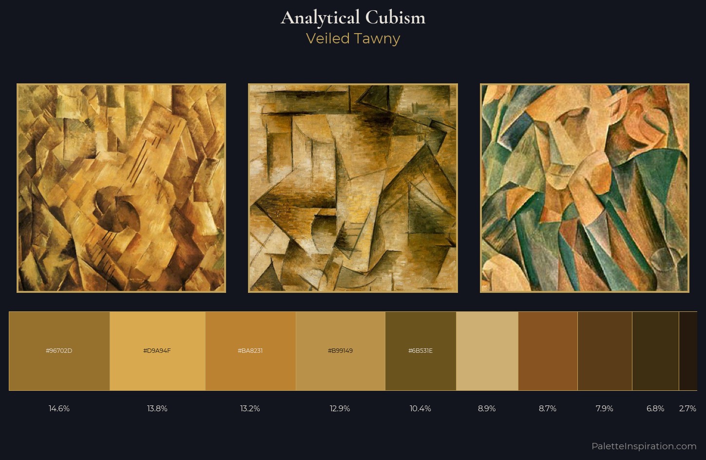 Analytical Cubism Palette 9 — Veiled Tawny