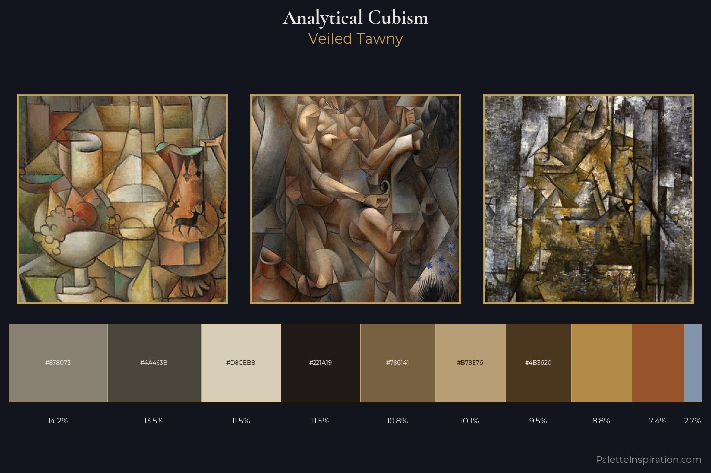 Analytical Cubism Master Palette — Veiled Tawny