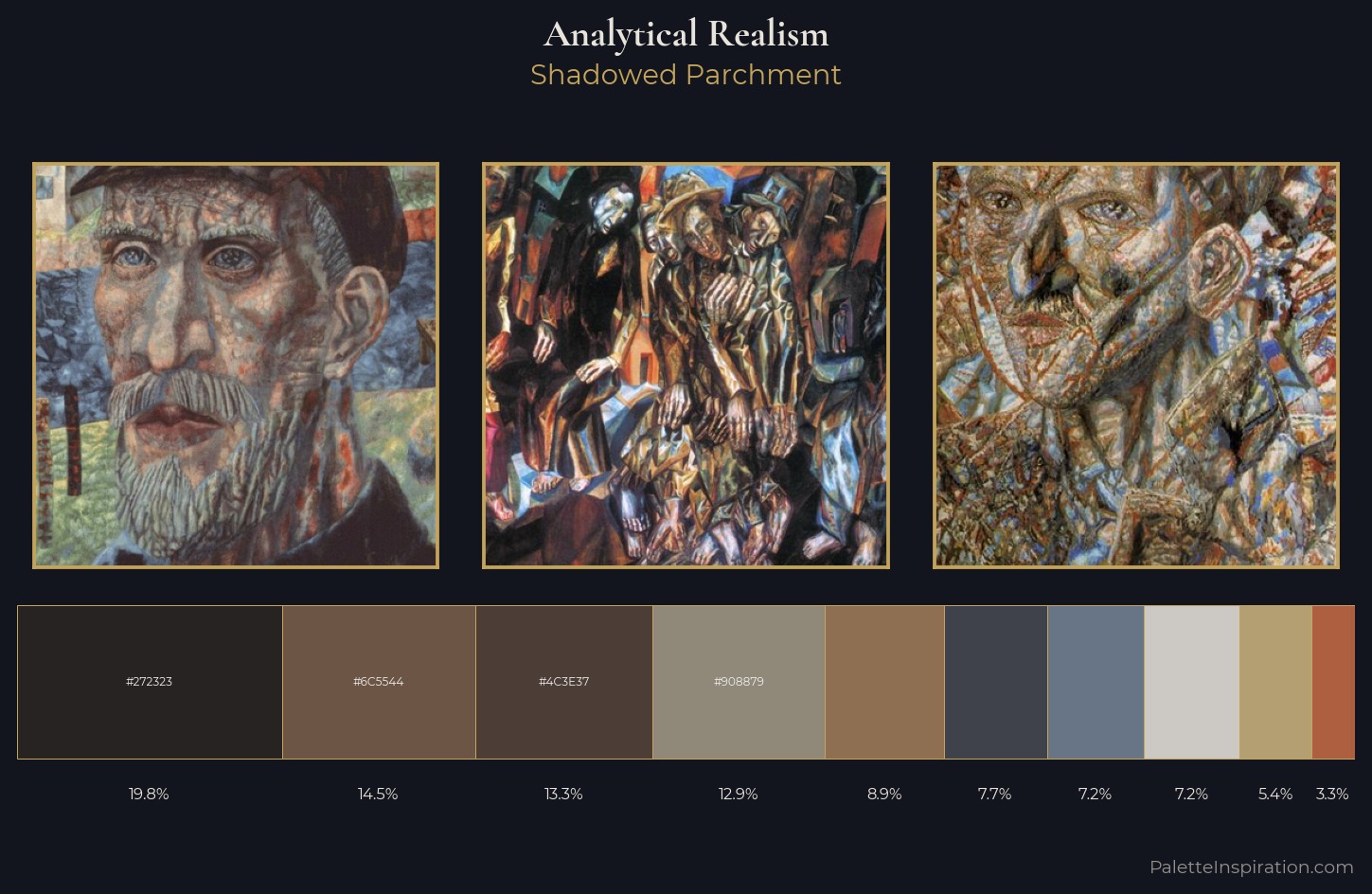 Analytical Realism Palette 9 — Shadowed Parchment