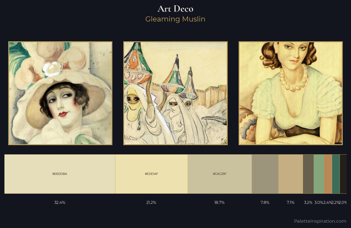 Art Deco Palette 3 — Gleaming Muslin