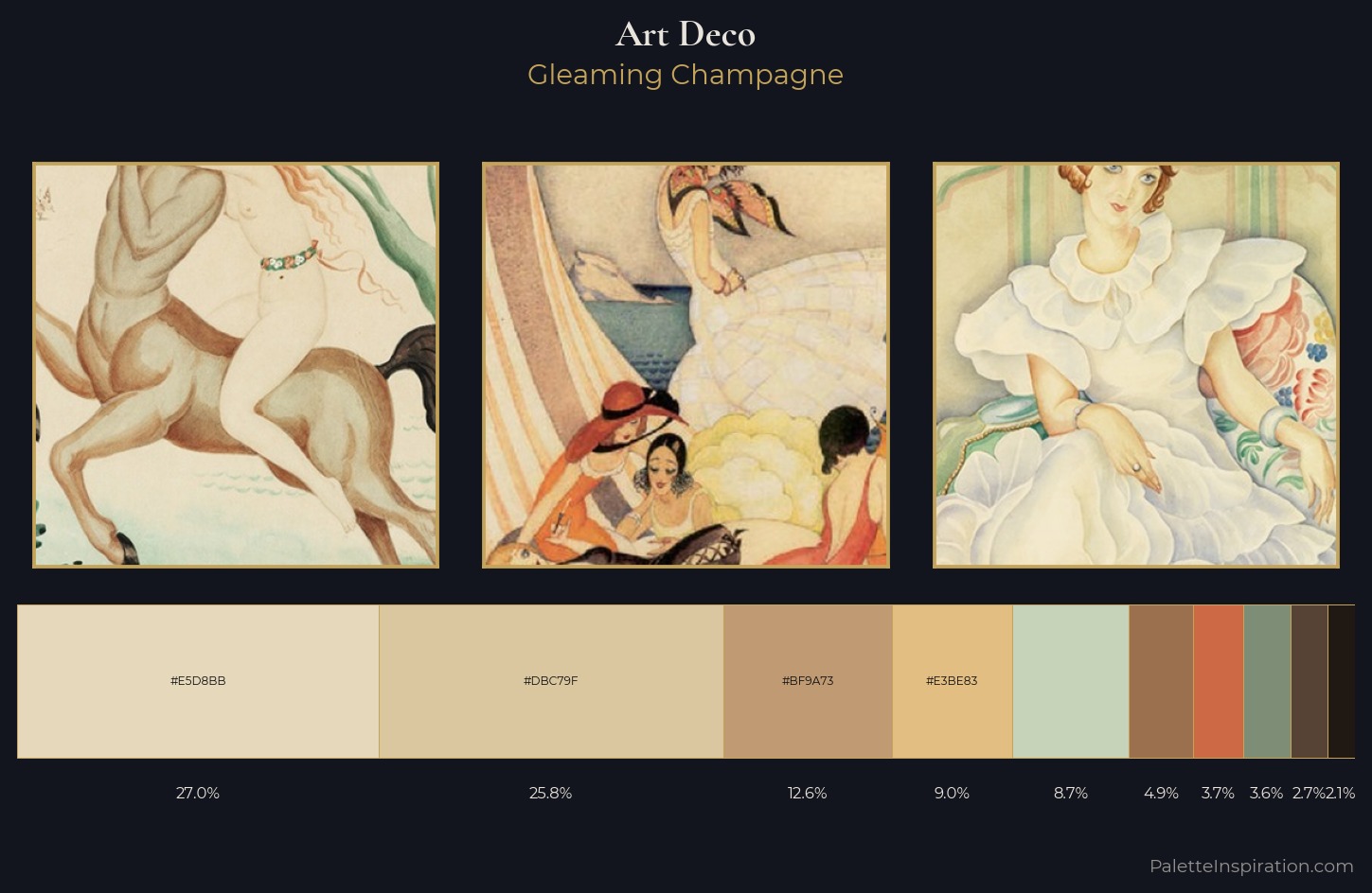 Art Deco Palette 4 — Gleaming Champagne