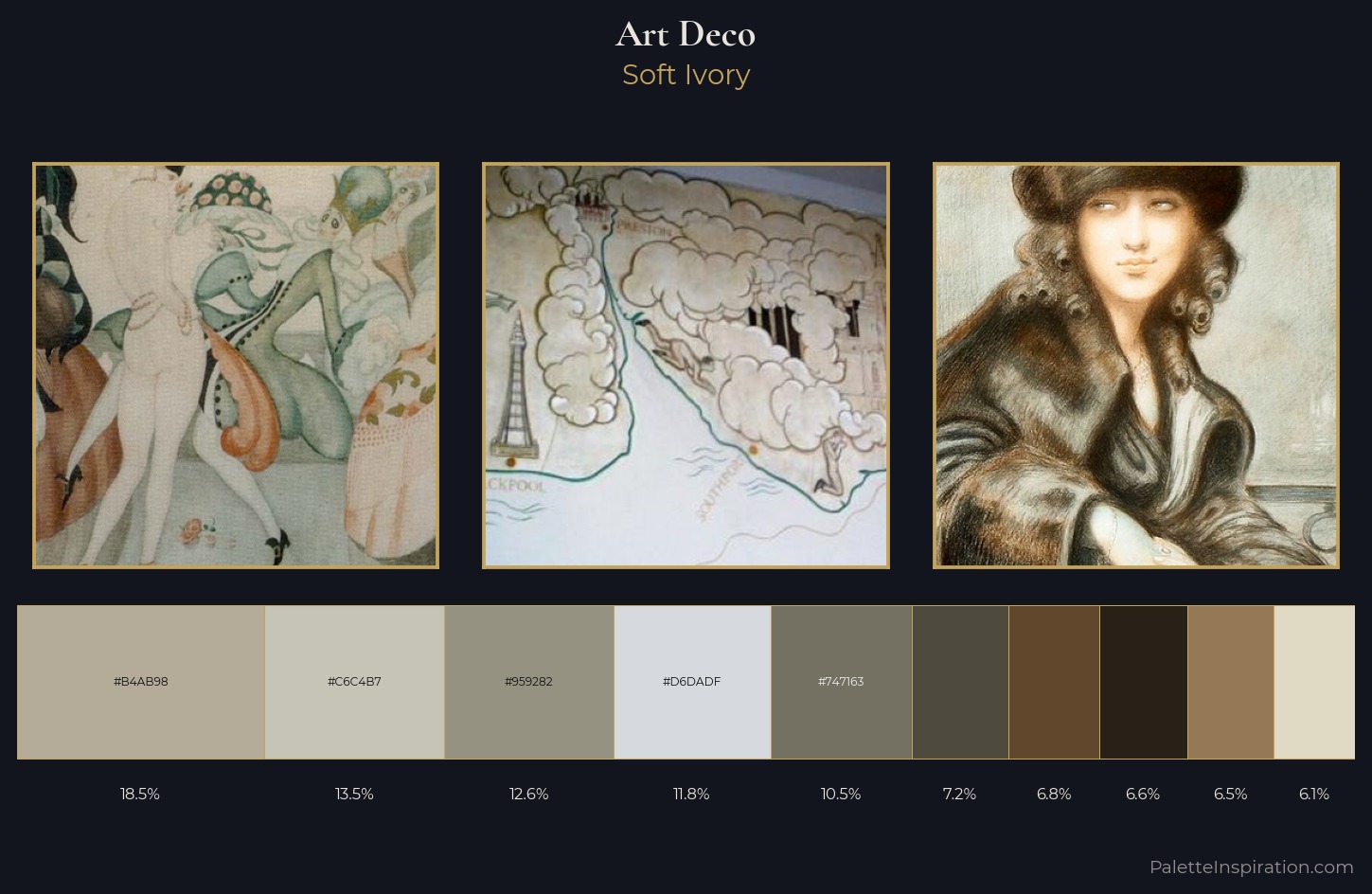 Art Deco Palette 5 — Soft Ivory