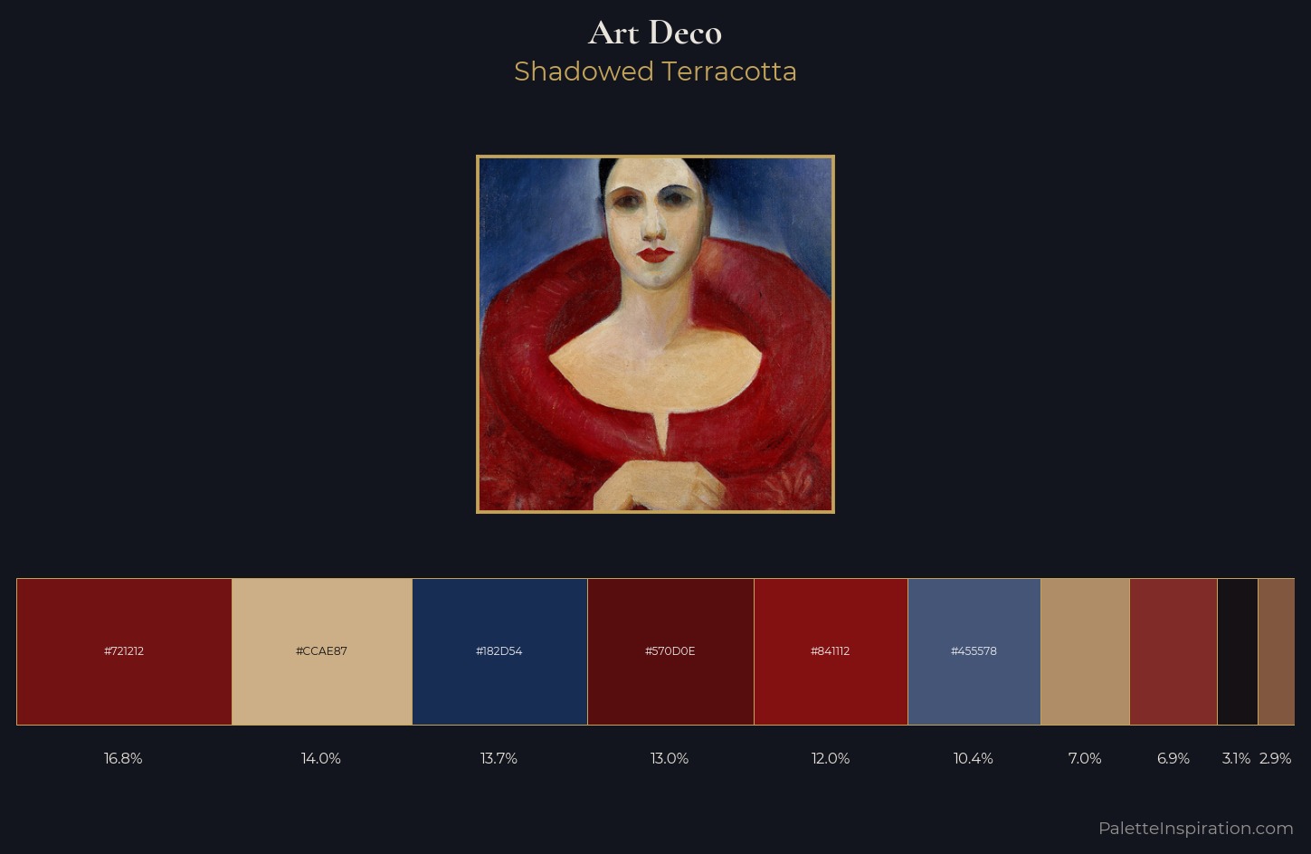 Art Deco Palette 11 — Shadowed Terracotta