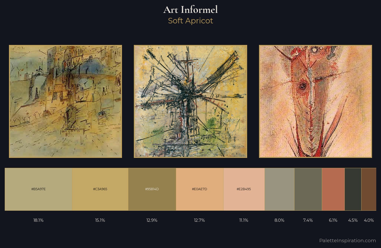 Art Informel Palette 2 — Soft Apricot