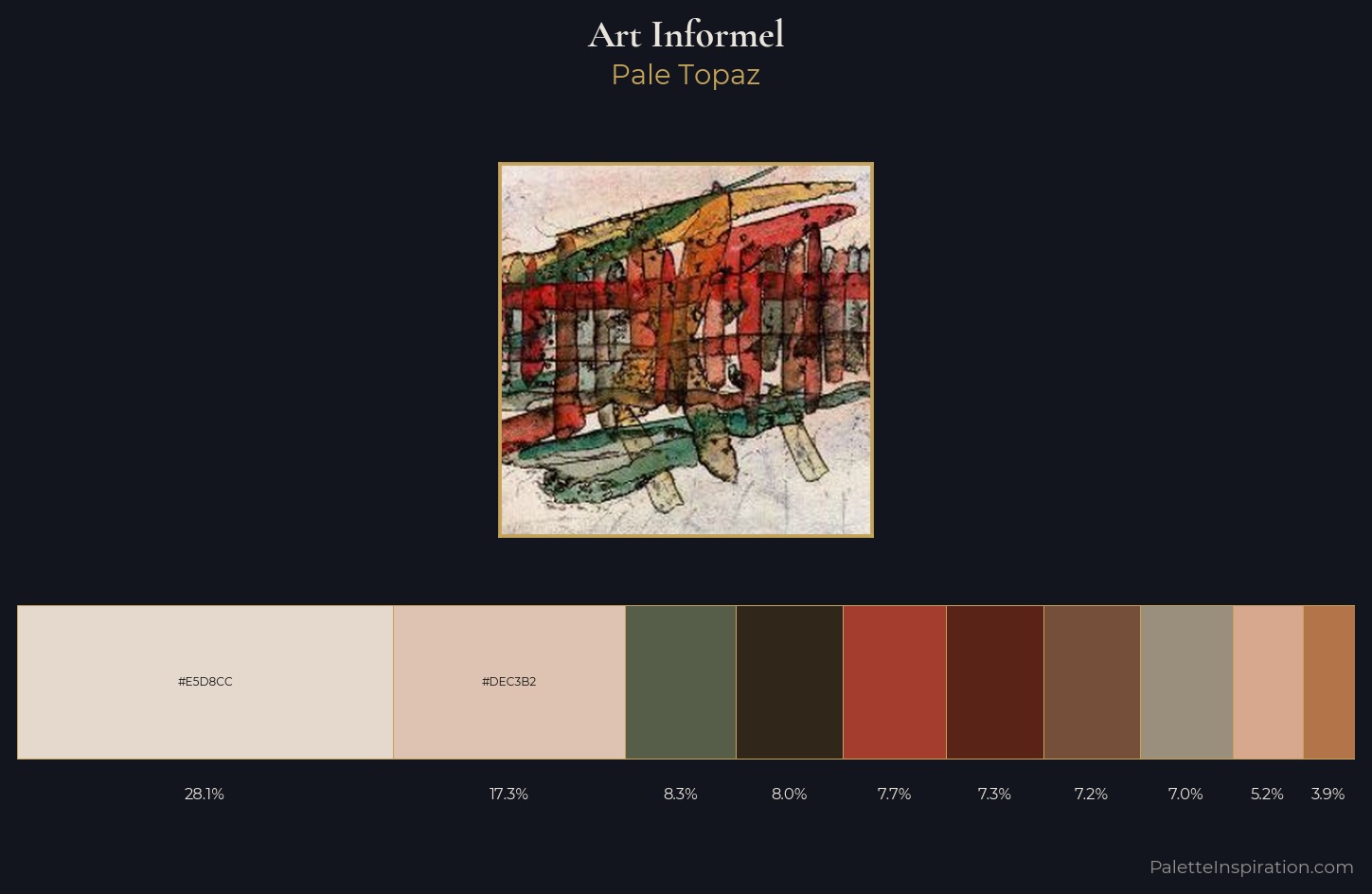 Art Informel Palette 4 — Pale Topaz