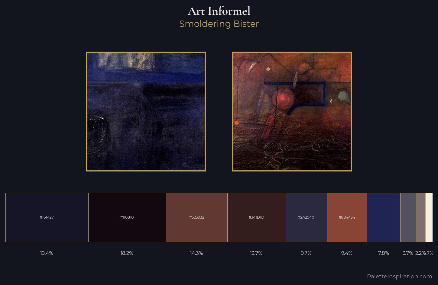 Art Informel Palette 6 — Smoldering Bister