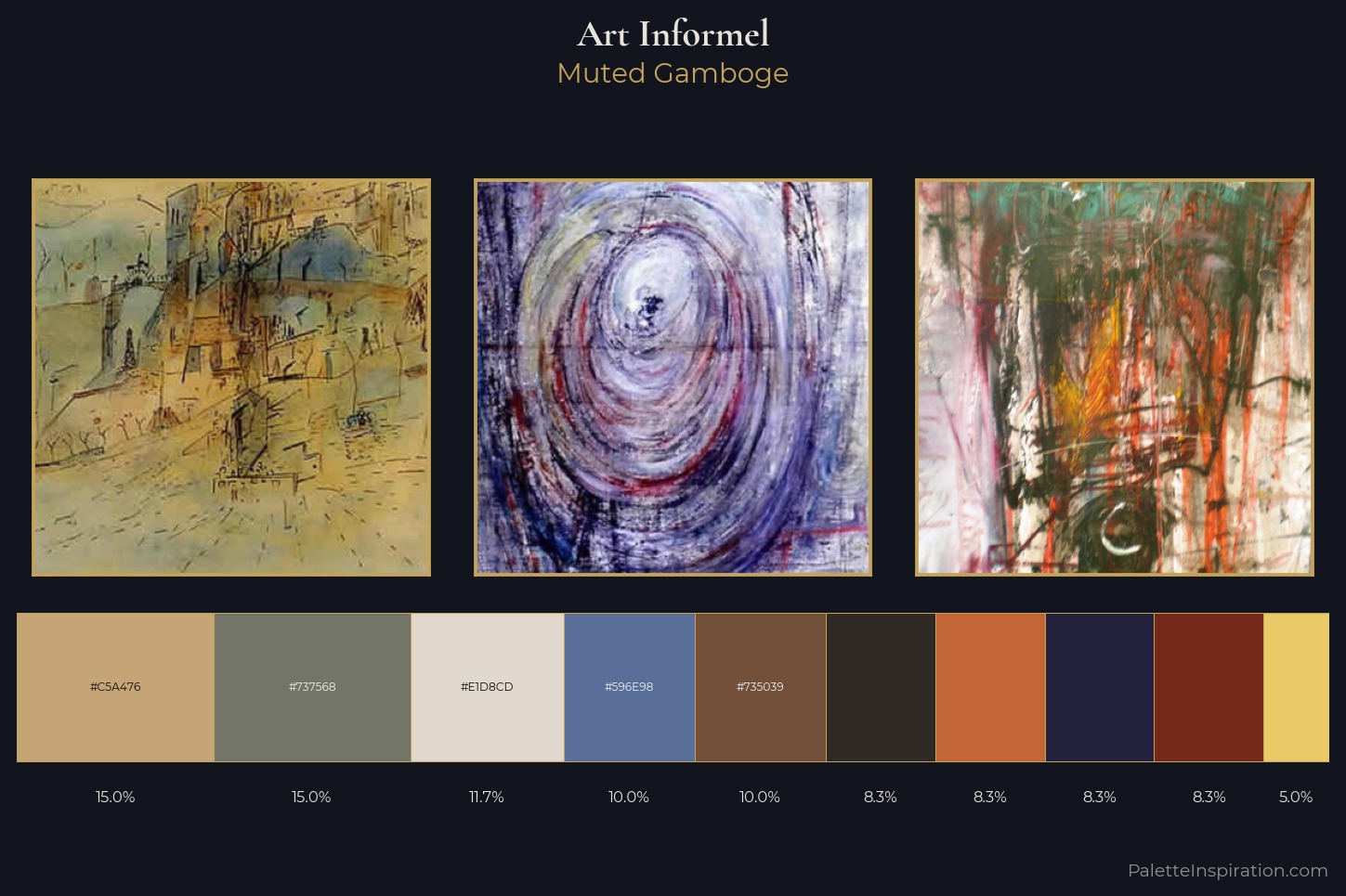 Art Informel Master Palette — Muted Gamboge