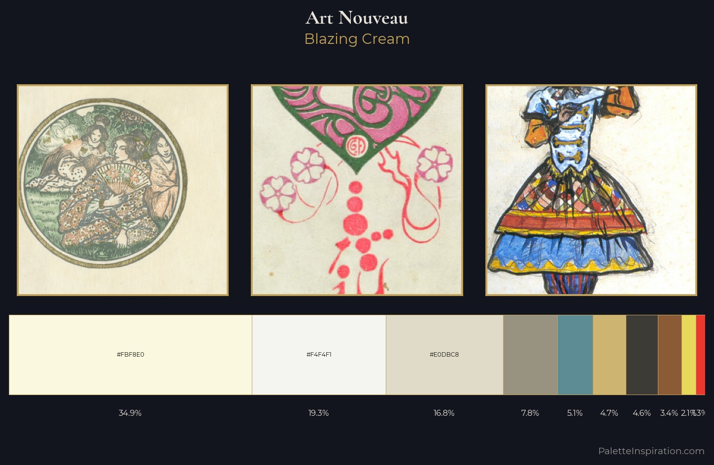 Art Nouveau Palette 2 — Blazing Cream