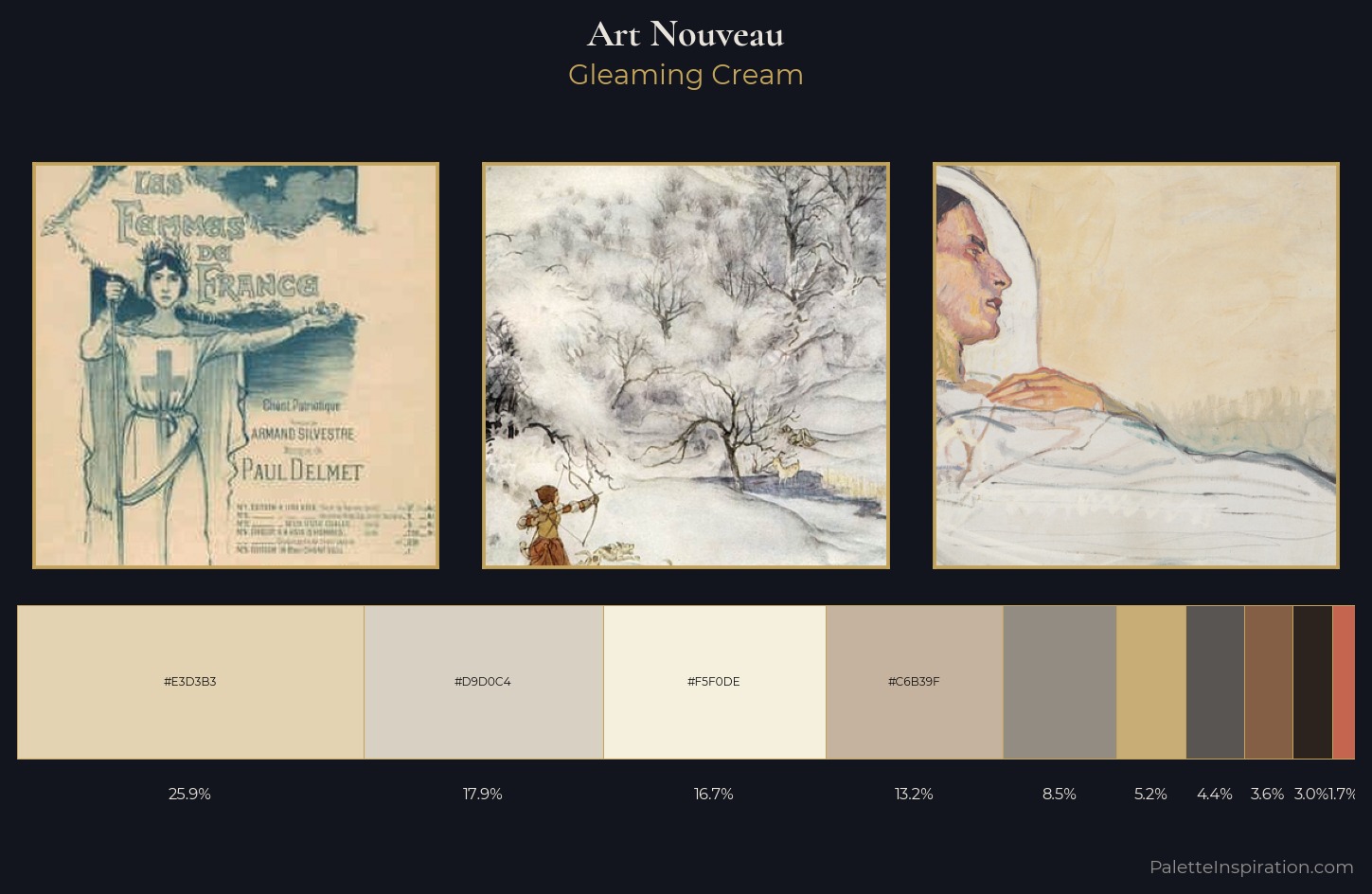 Art Nouveau Palette 5 — Gleaming Cream
