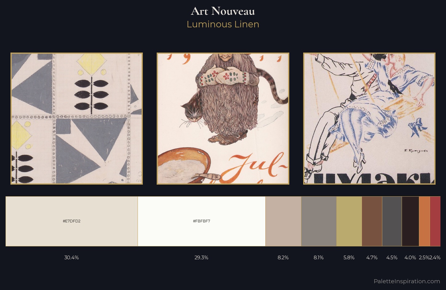 Art Nouveau Palette 13 — Luminous Linen