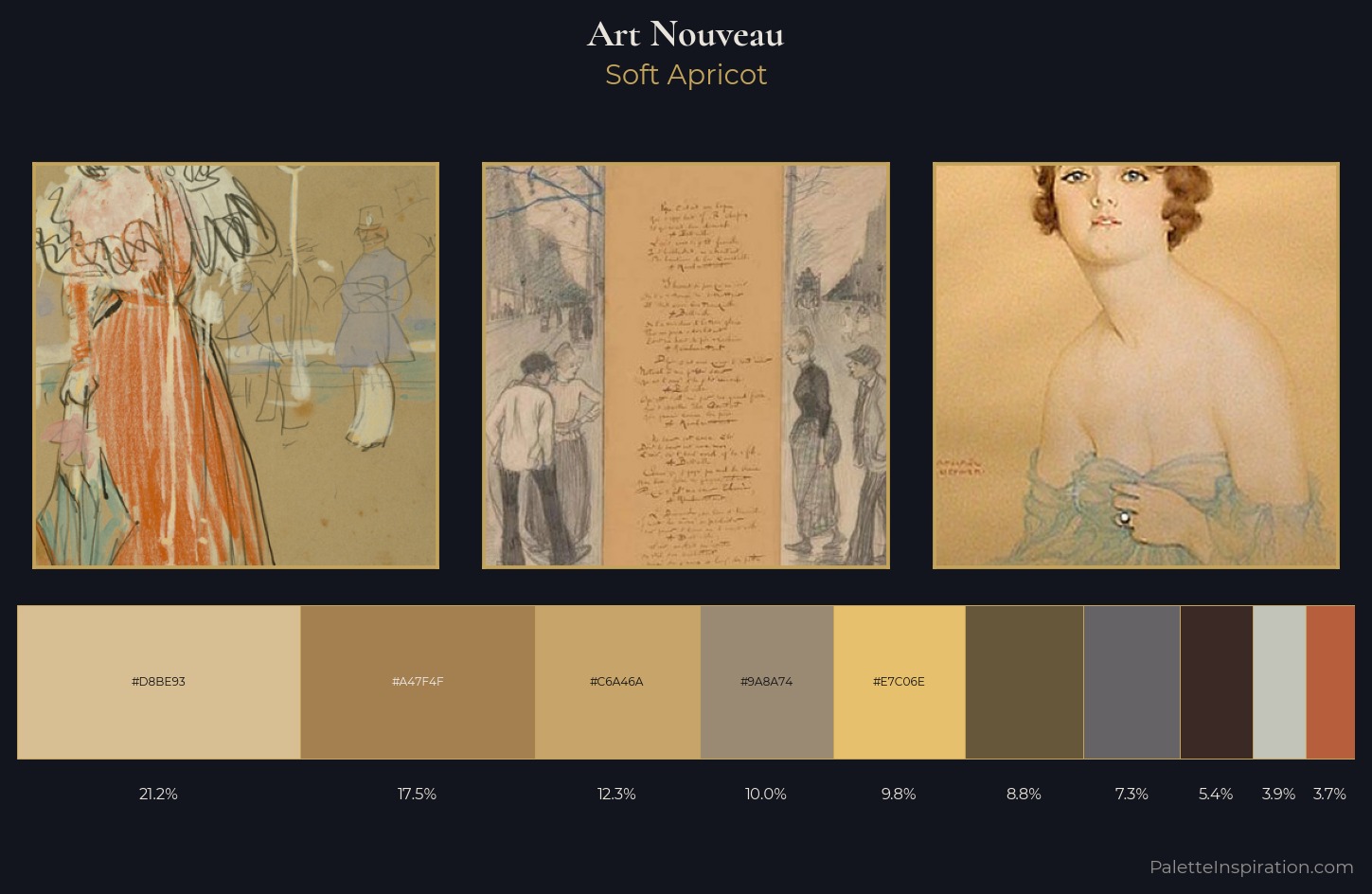 Art Nouveau Palette 15 — Soft Apricot