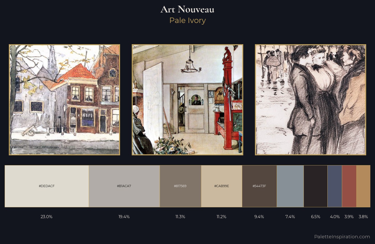 Art Nouveau Palette 17 — Pale Ivory