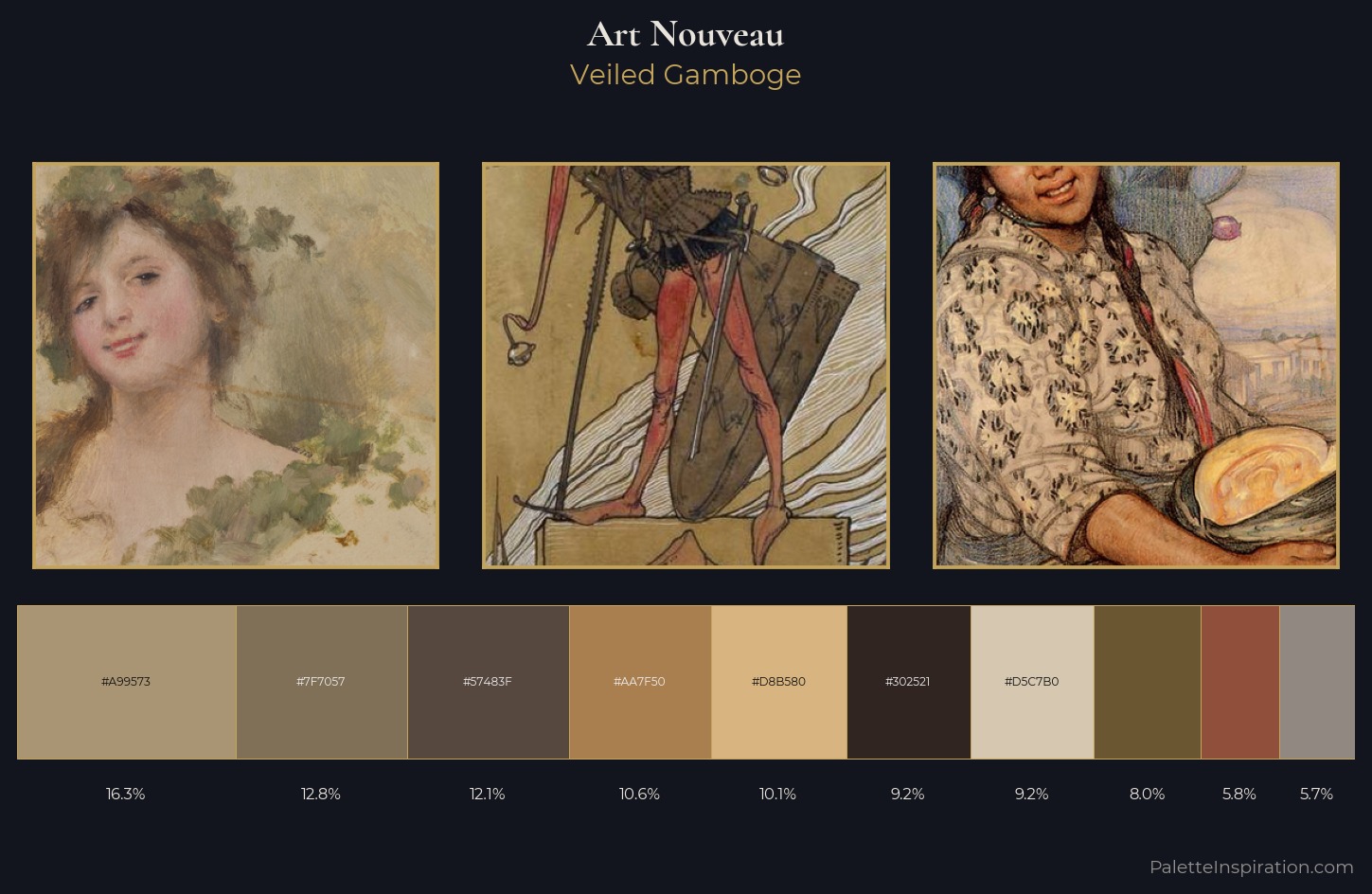 Art Nouveau Palette 19 — Veiled Gamboge