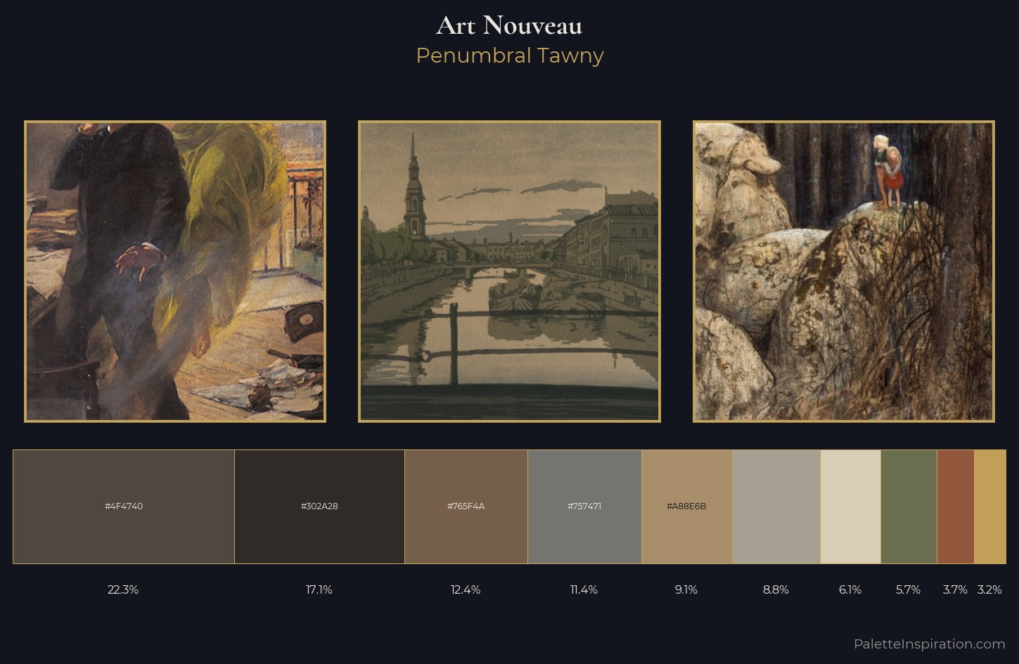 Art Nouveau Palette 20 — Penumbral Tawny