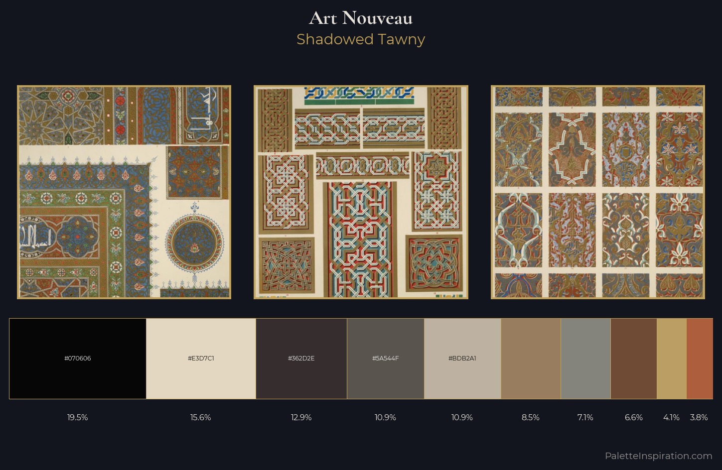 Art Nouveau Palette 22 — Shadowed Tawny
