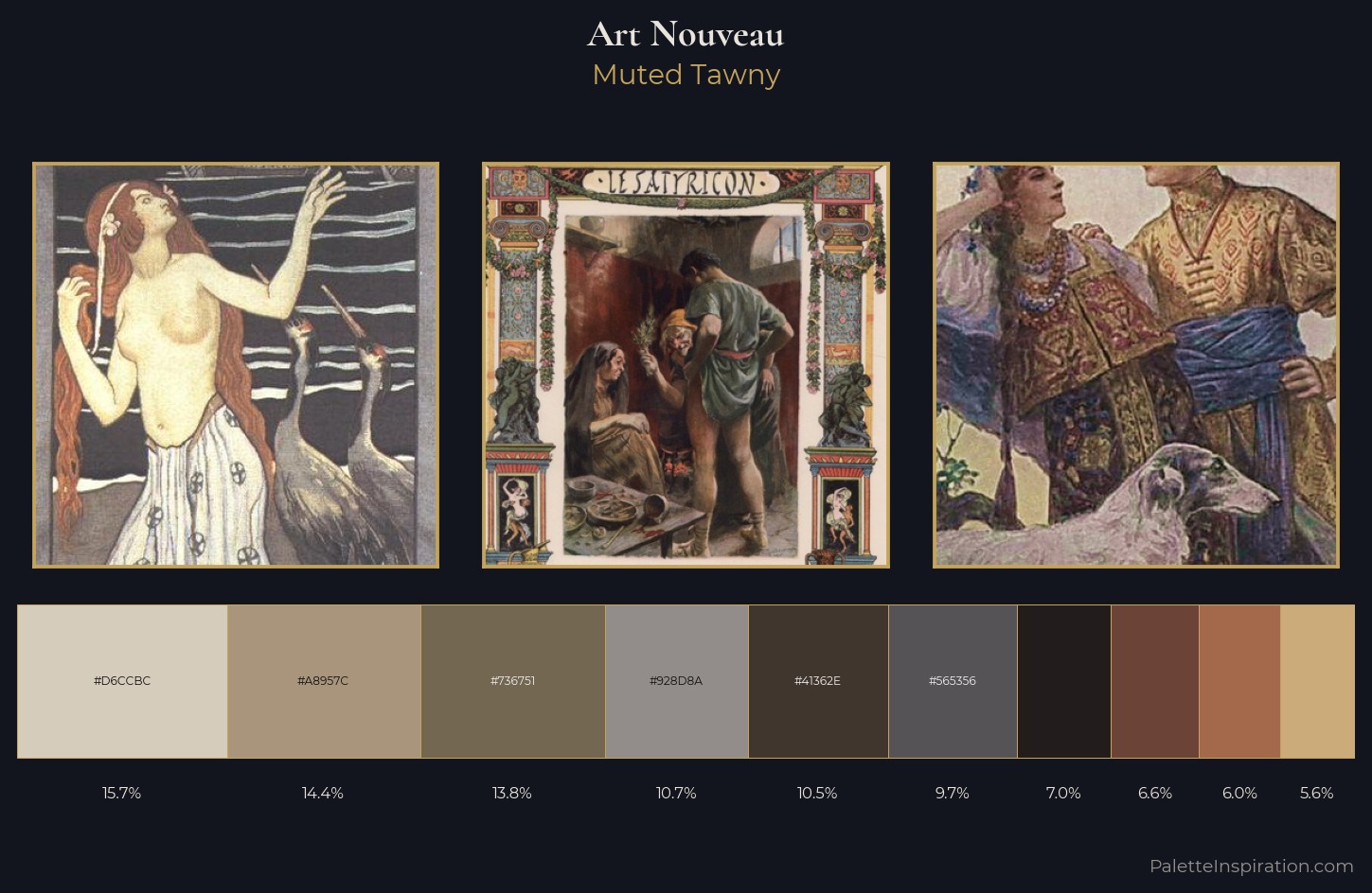 Art Nouveau Palette 23 — Muted Tawny