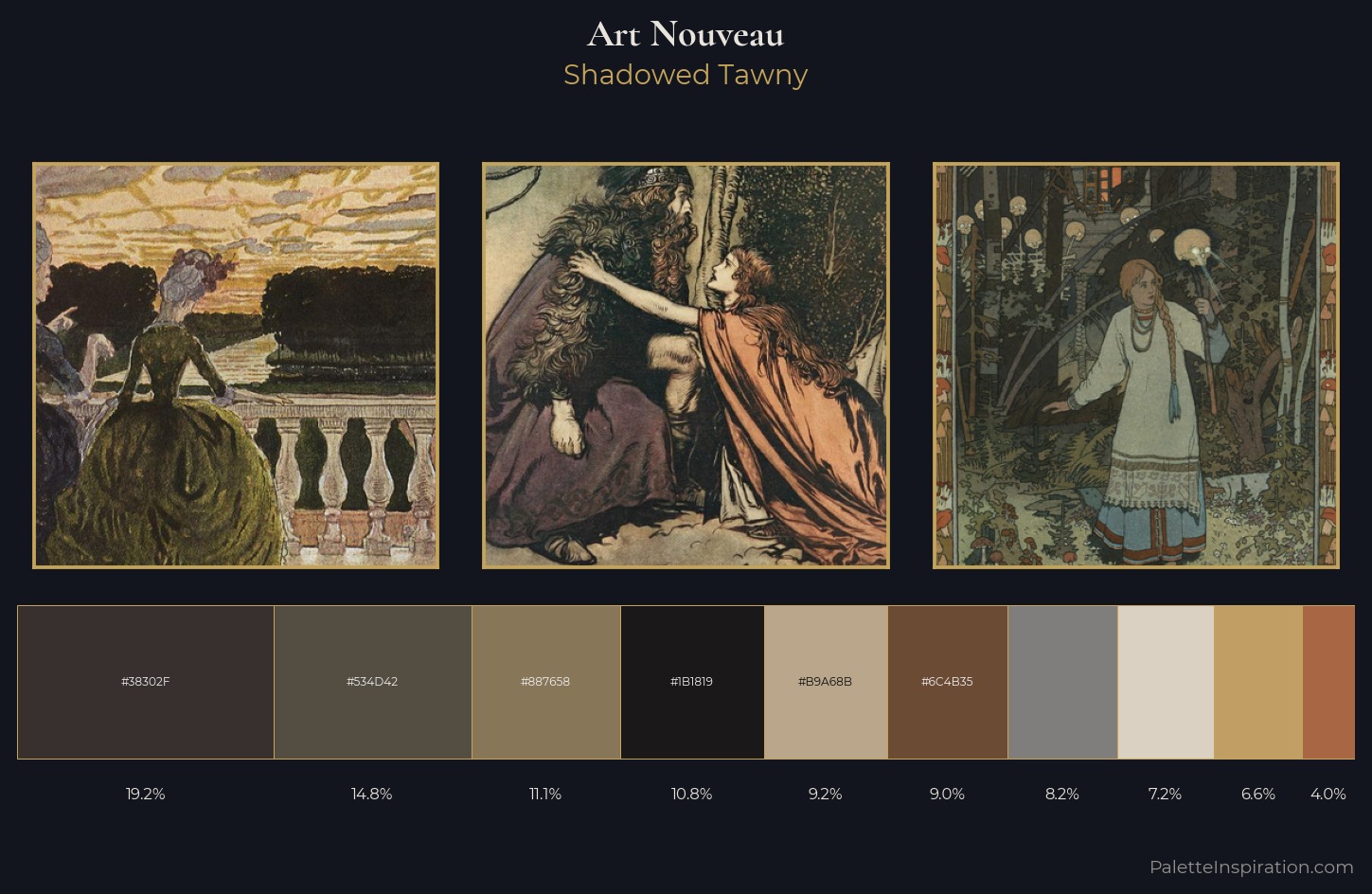 Art Nouveau Palette 24 — Shadowed Tawny