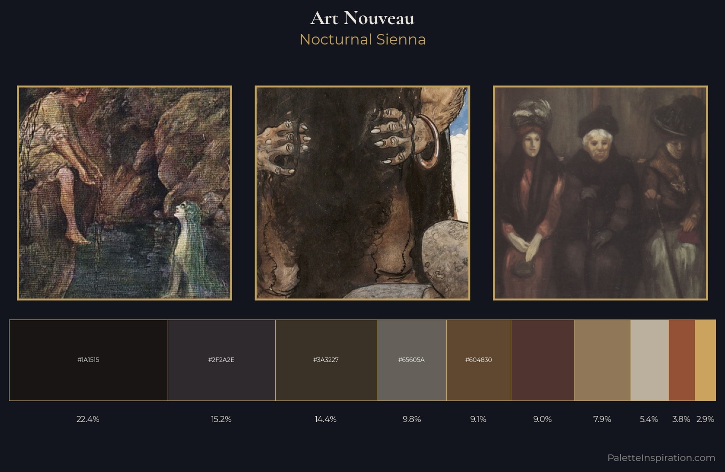 Art Nouveau Palette 27 — Nocturnal Sienna