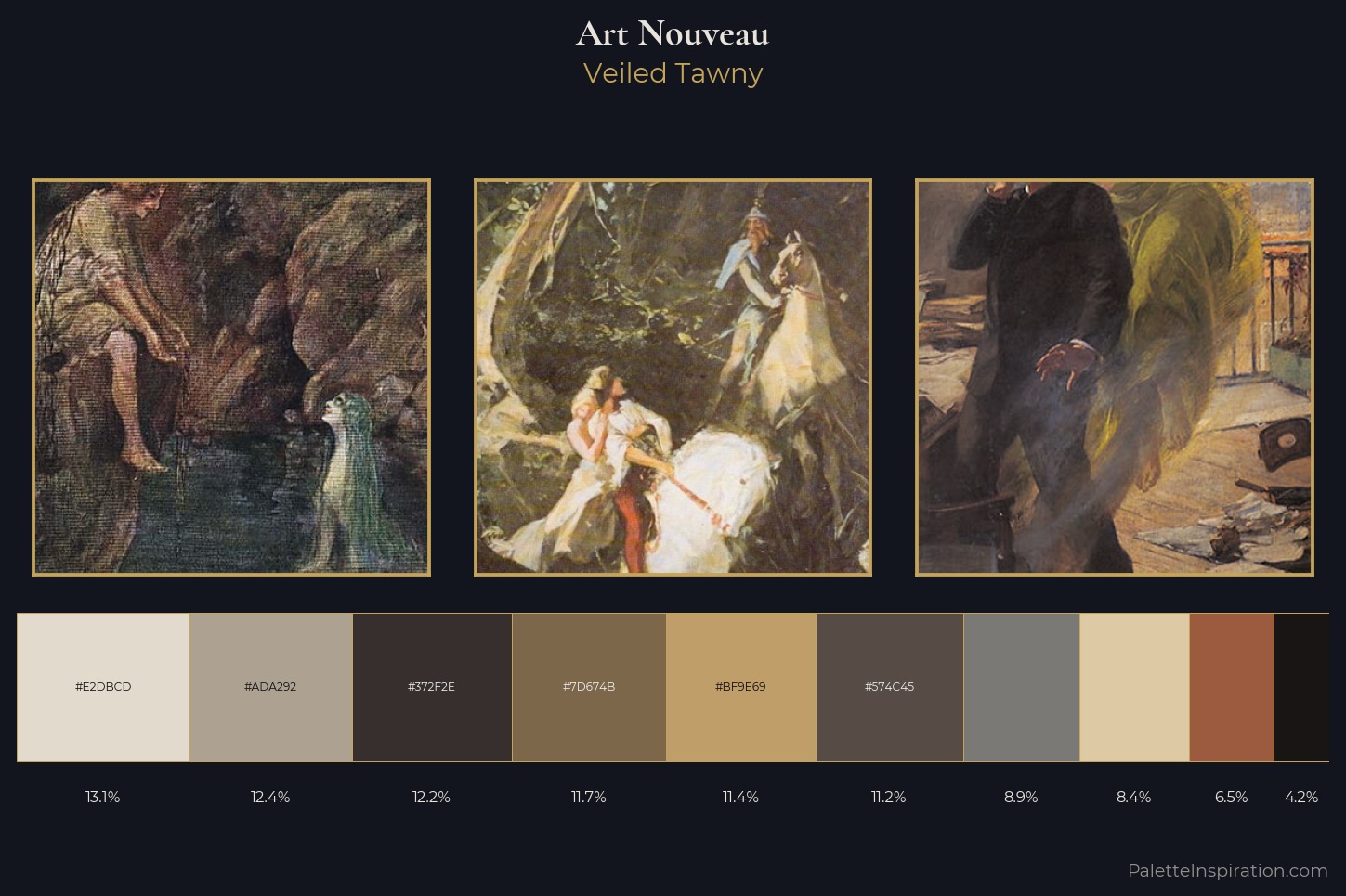 Art Nouveau Master Palette — Veiled Tawny