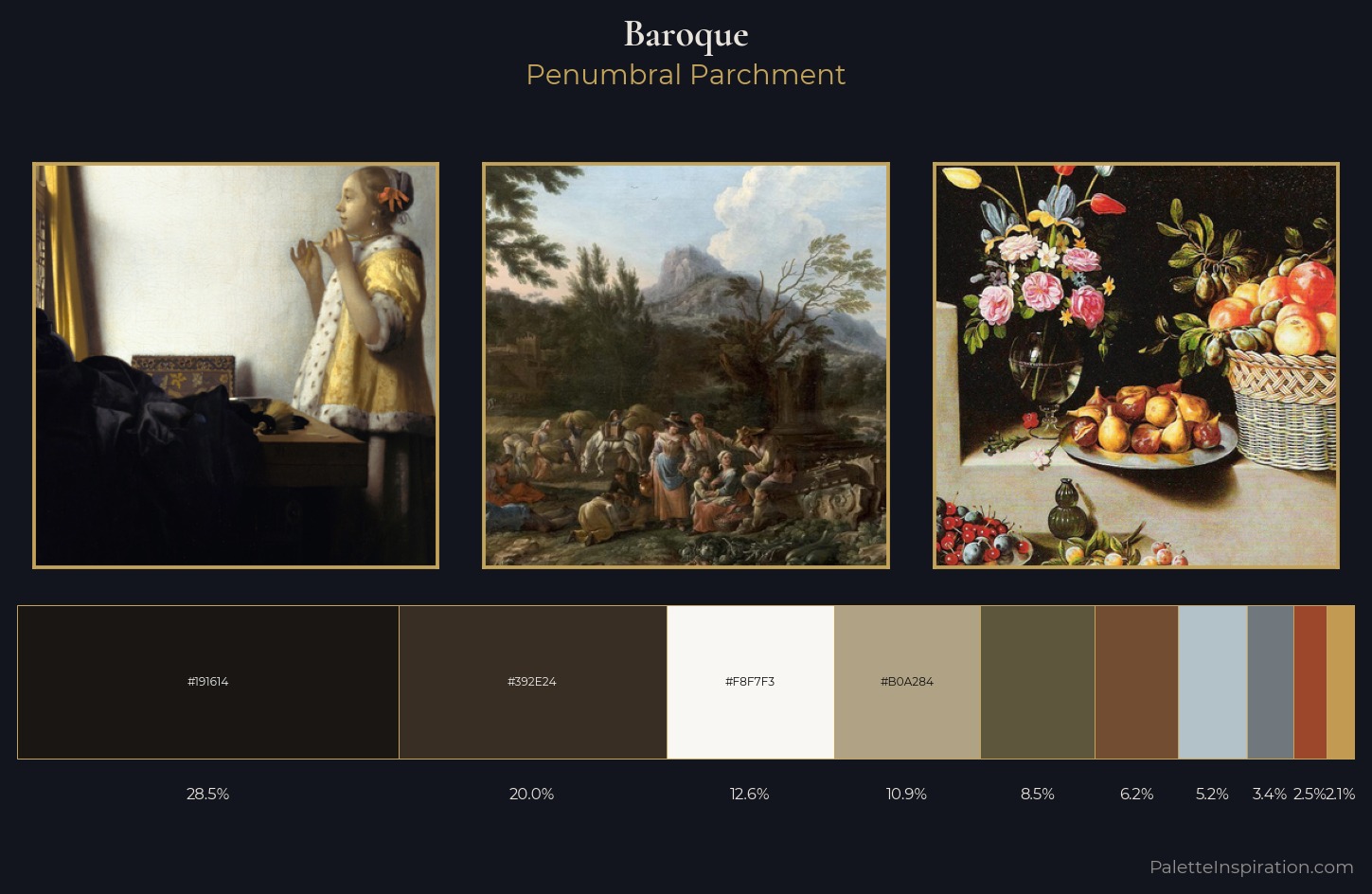 Baroque Palette 13 — Penumbral Parchment