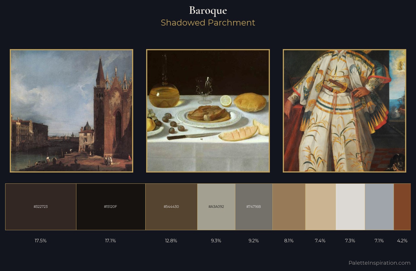 Baroque Palette 15 — Shadowed Parchment