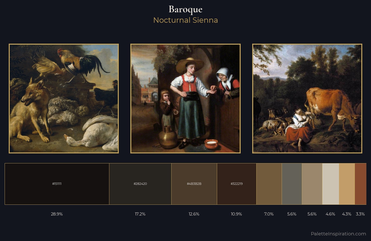 Baroque Palette 45 — Nocturnal Sienna