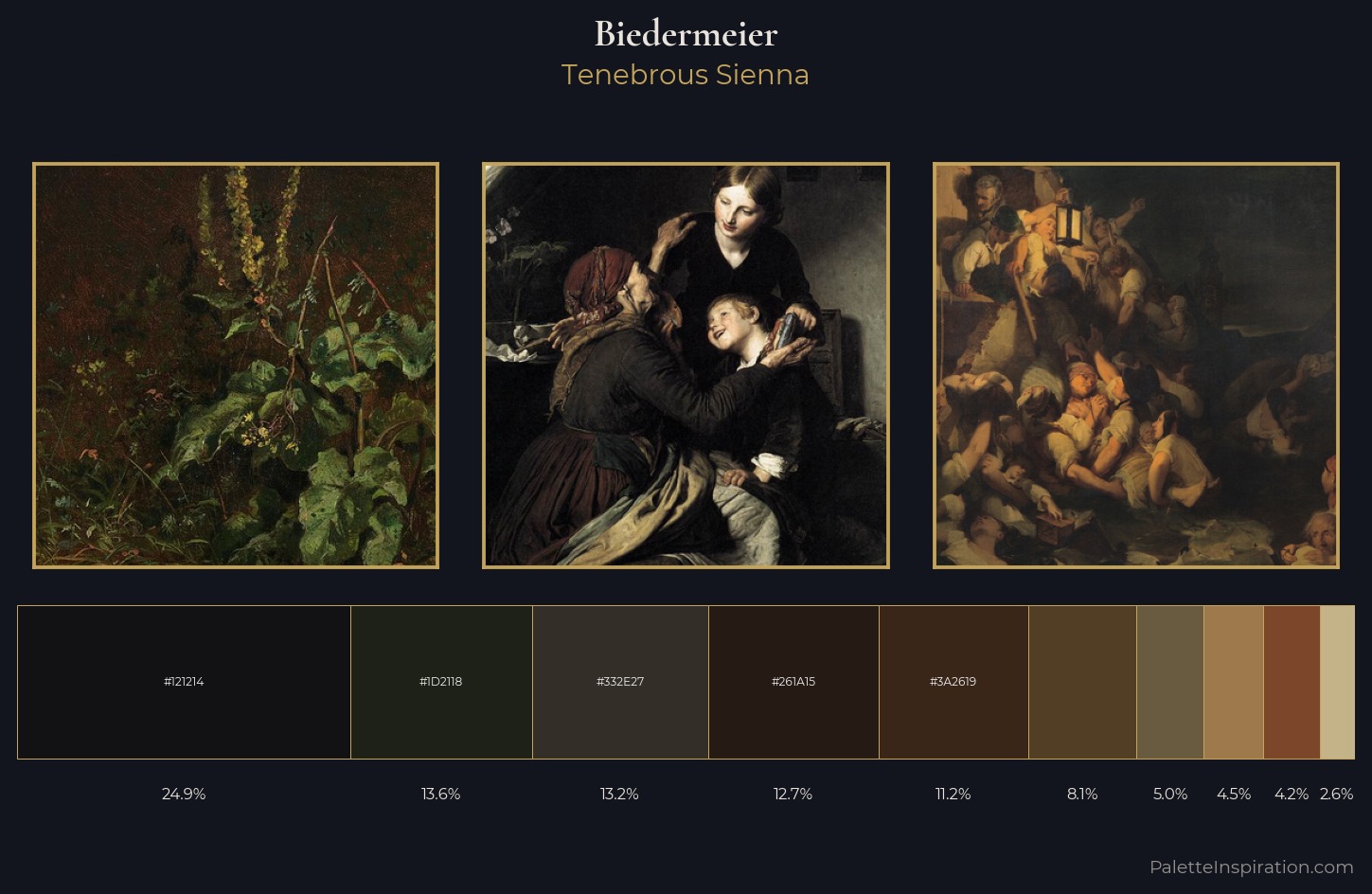 Biedermeier Palette 21 — Tenebrous Sienna