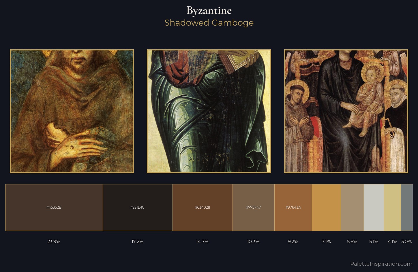 Byzantine Palette 8 — Shadowed Gamboge