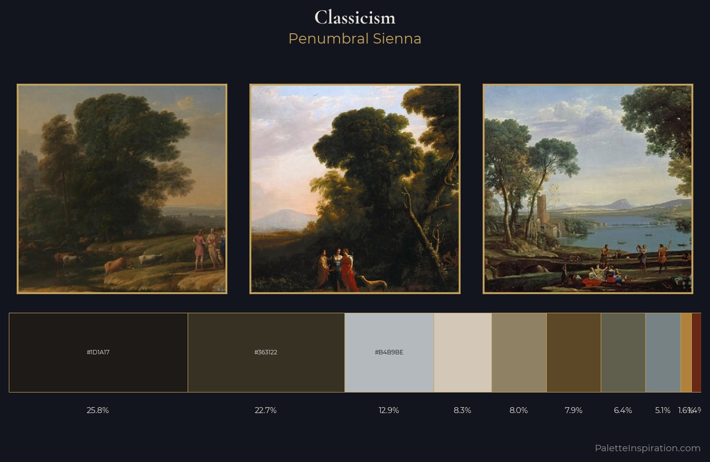Classicism Palette 13 — Penumbral Sienna