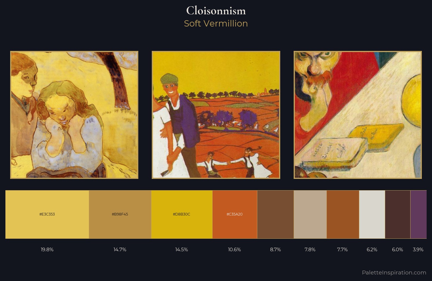 Cloisonnism Palette 3 — Soft Vermillion