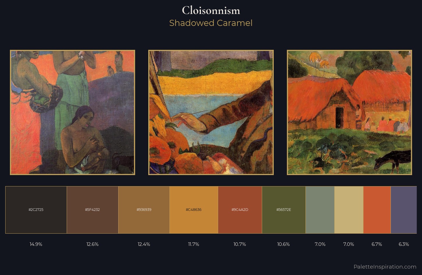 Cloisonnism Palette 10 — Shadowed Caramel