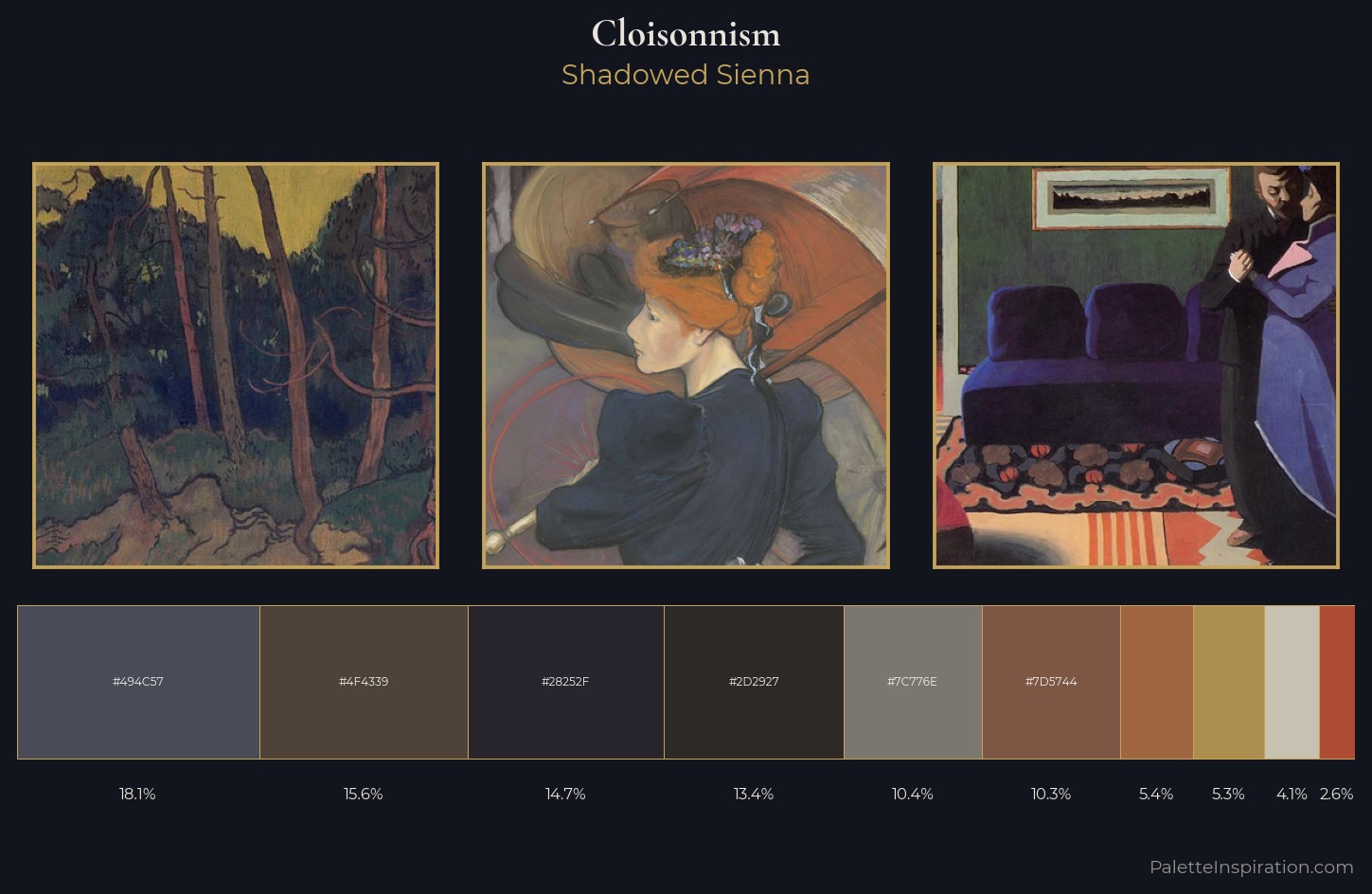 Cloisonnism Palette 13 — Shadowed Sienna
