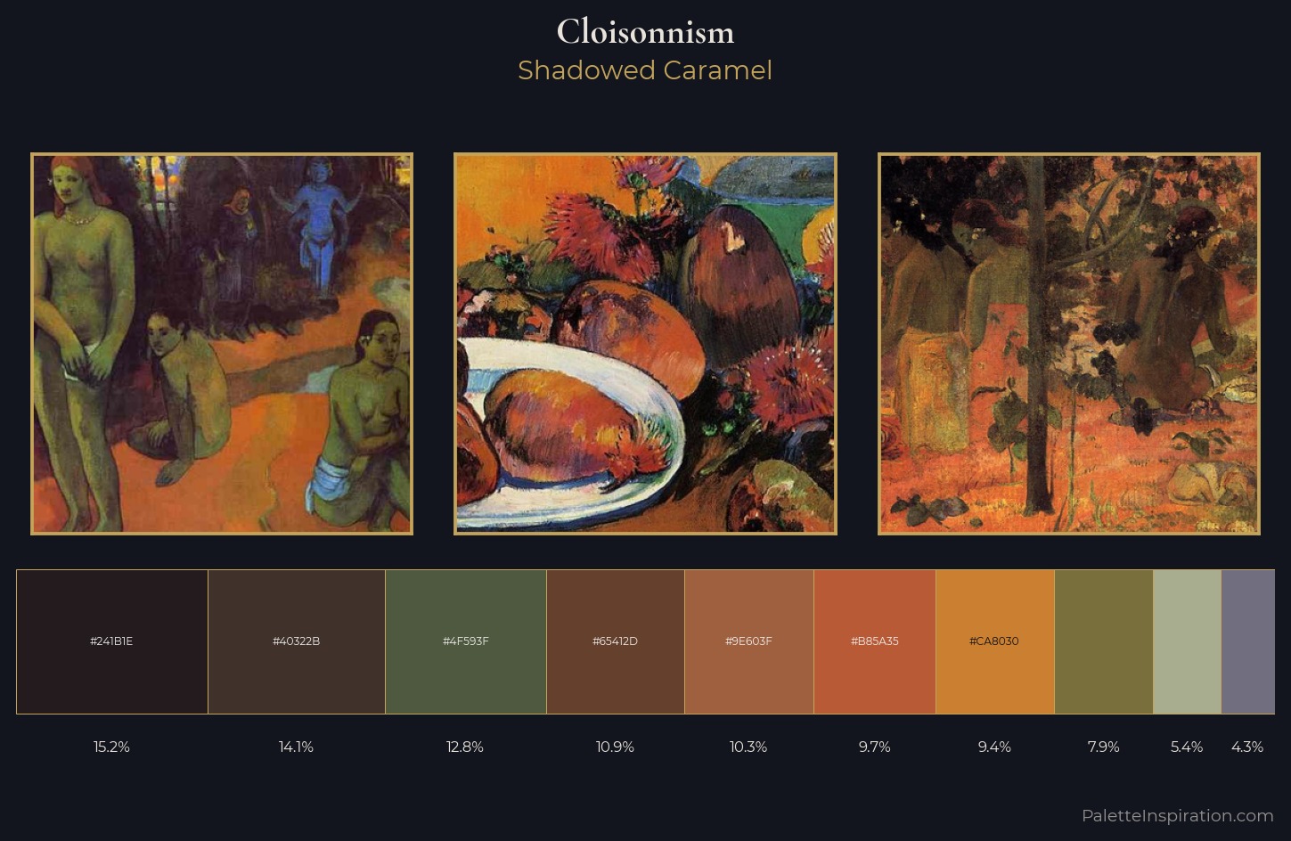 Cloisonnism Palette 14 — Shadowed Caramel