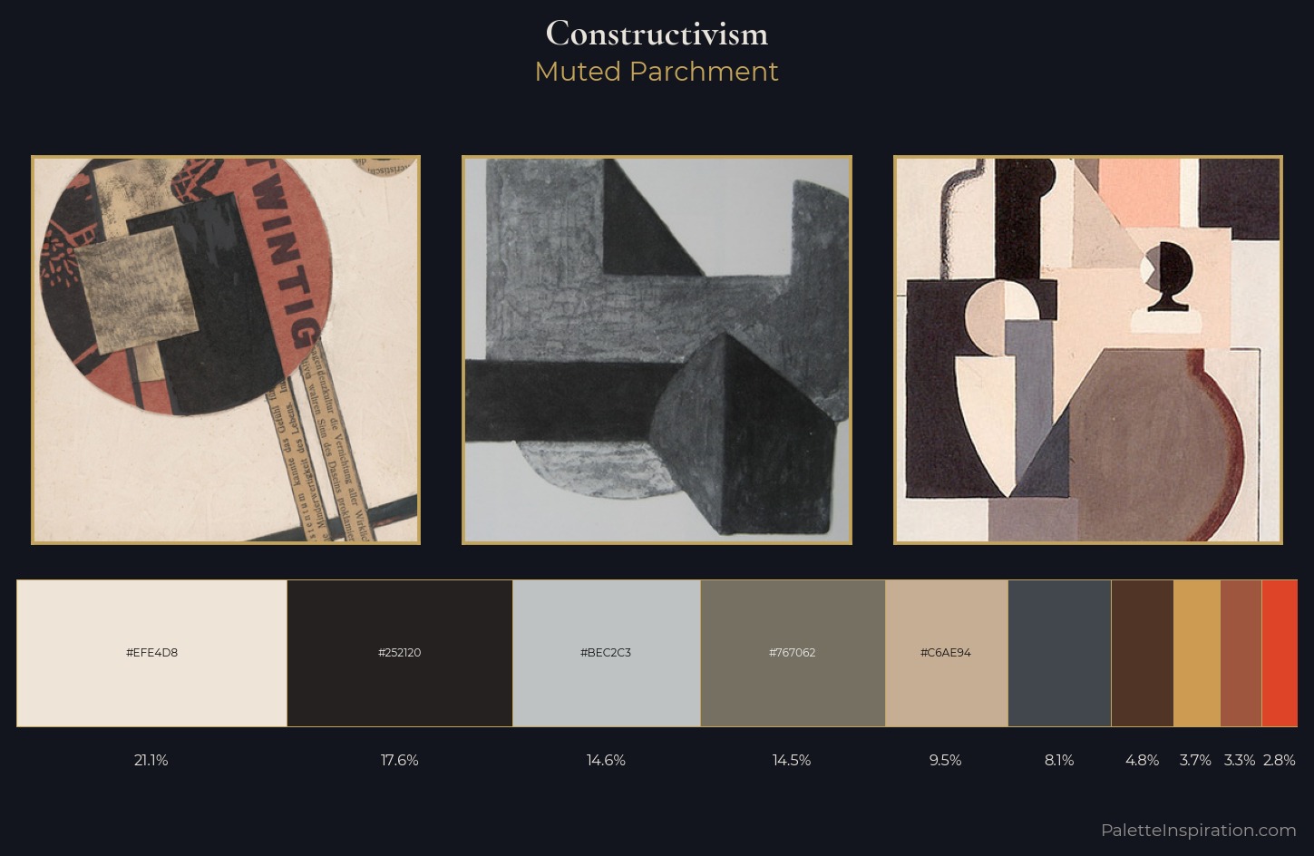 Constructivism Palette 11 — Muted Parchment