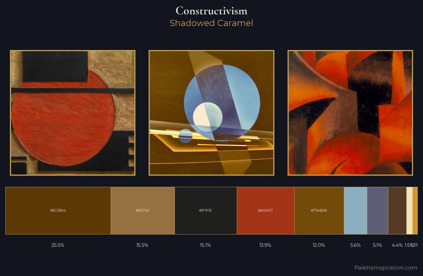 Constructivism Palette 13 — Shadowed Caramel