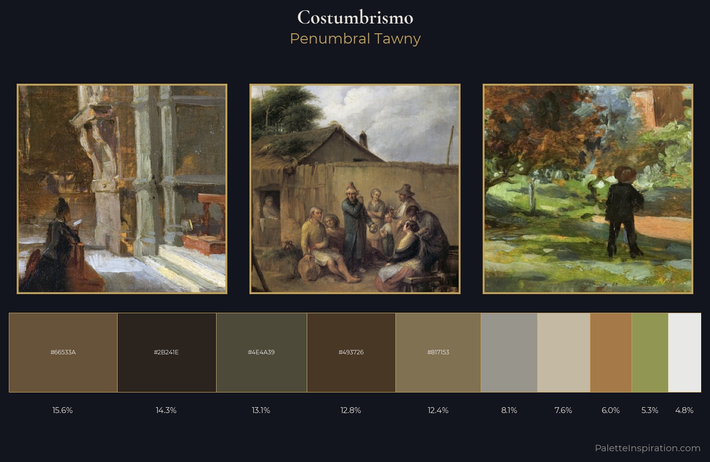 Costumbrismo Palette 5 — Penumbral Tawny