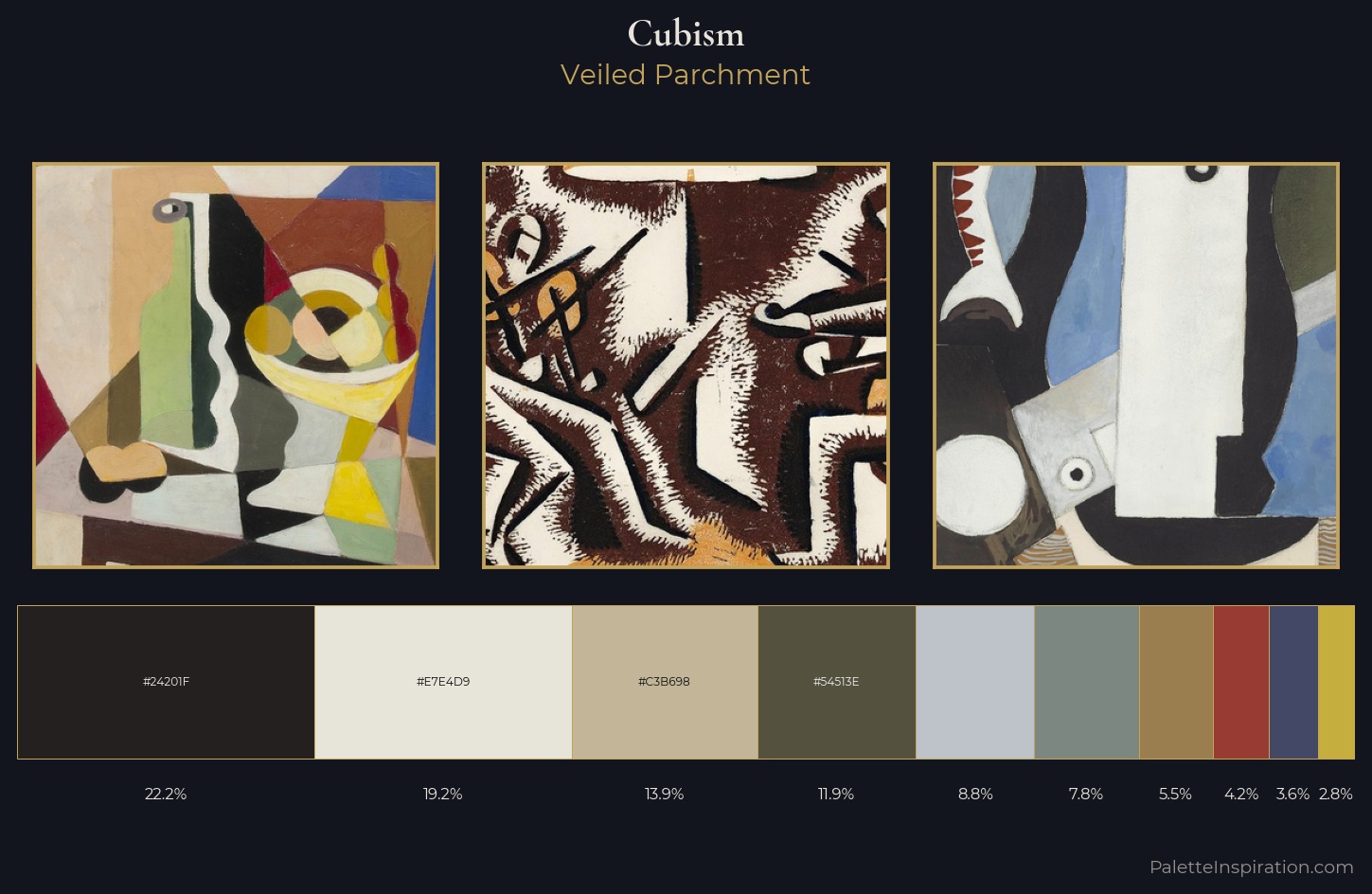 Cubism Palette 12 — Veiled Parchment